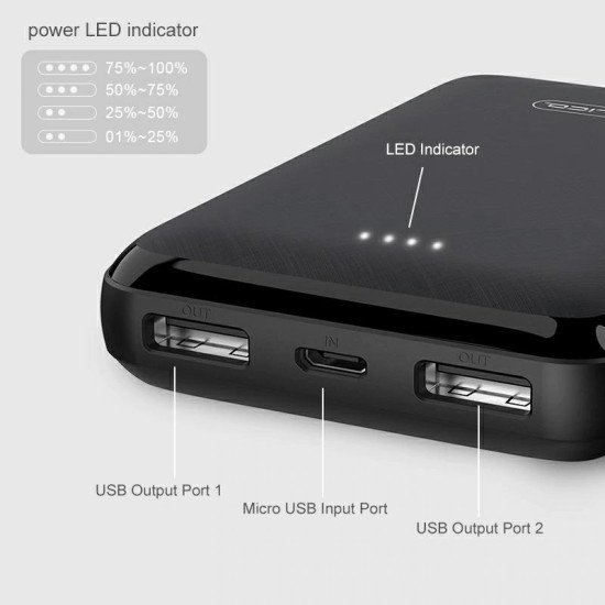 Power bank JELLICO RM-120 10000mAh white