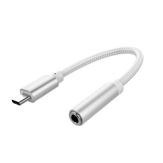 Адаптер 3,5mm - TYPE C METAL silver