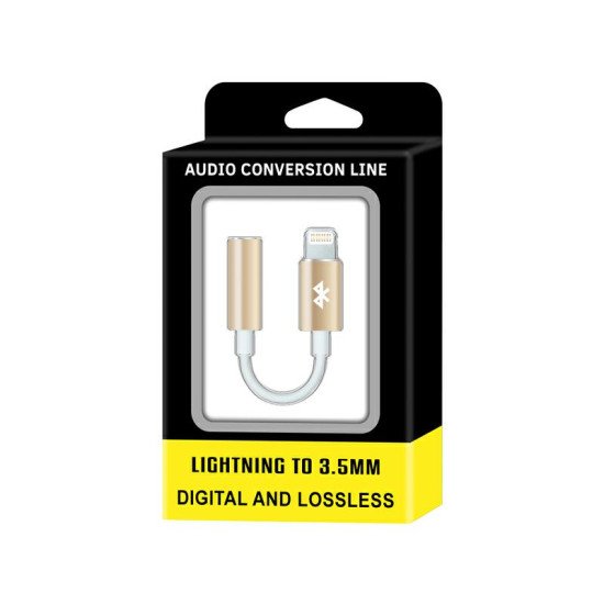 Адаптер LIGHTING - 3,5mm METAL gold