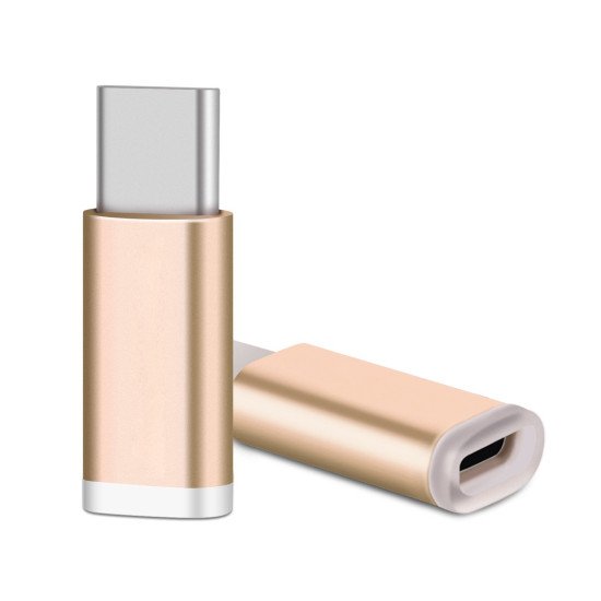 Адаптер MICRO USB - TYPE C 3.1 gold