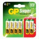 Аккумулятор SUPERALKALINE GP AA LR6 4+2szt