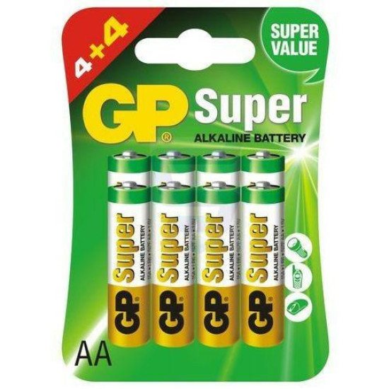 Аккумулятор SUPERALKALINE GP AA LR6 4+4szt