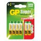 Аккумулятор SUPERALKALINE GP AAA LR03 4+2szt
