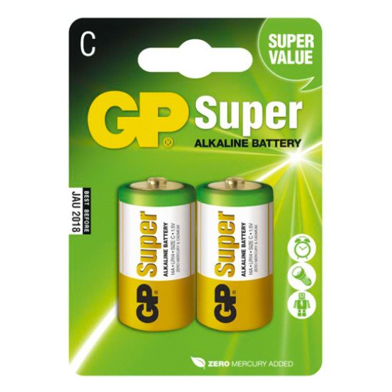 Аккумулятор SUPERALKALINE GP C LR14 2szt