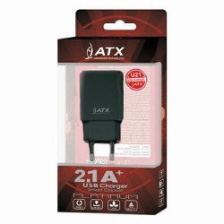Зарядка ATX 2,1A 2xUSB U21 black