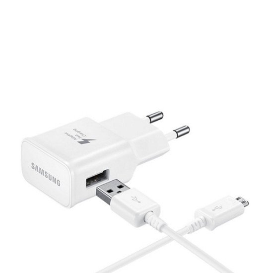 Зарядка Samsung EP-TA20+microUSB white