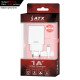 Зарядка SET ATX 1A ŁAD.USB+Кабель LIGHTNING white