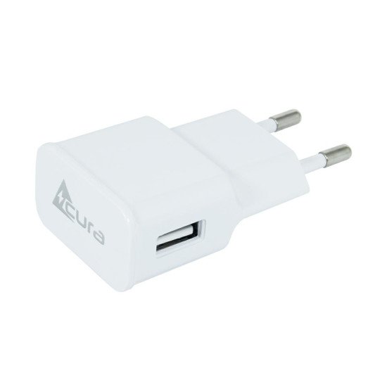Зарядка USB ACURA 5V/2A BW-H19 white Зарядка USB ACURA 5V/2A BW-H19 white