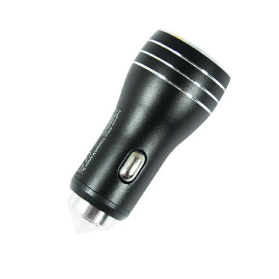 Зарядка в машину ACURA 1A / 2A 2xUSB METAL black Зарядка в машину ACURA 1A / 2A 2xUSB METAL black