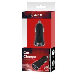 Зарядка в машину ATX 2xUSB 1A / 2,1A black