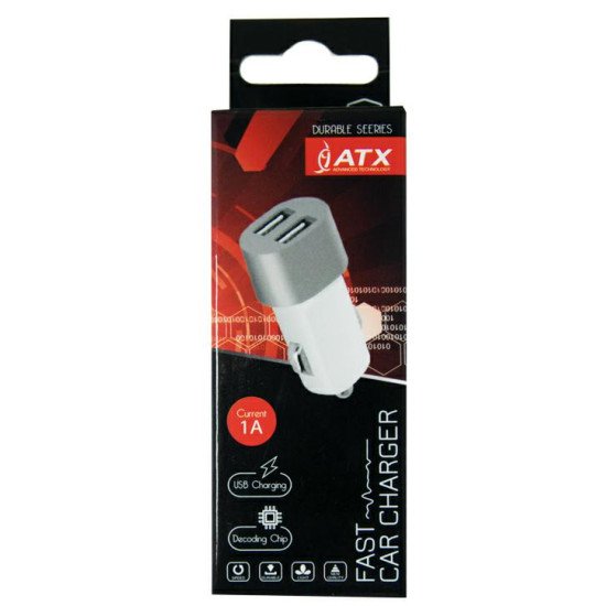 Зарядка в машину ATX MINI 2A 2xUSB gray Зарядка в машину ATX MINI 2A 2xUSB gray