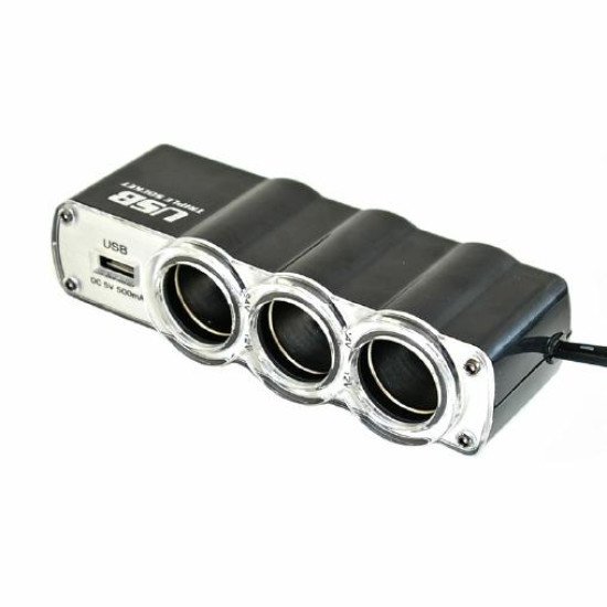 Зарядка в машину ZAP. PORTx3+1xUSB