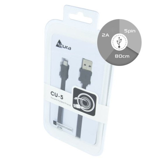 Кабель USB ACURA MICRO CU5 0.8M BOX black Кабель USB ACURA MICRO CU5 0.8M BOX black