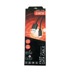 Кабель USB ATX BRAIDED TYPE C PLUG 8mm black