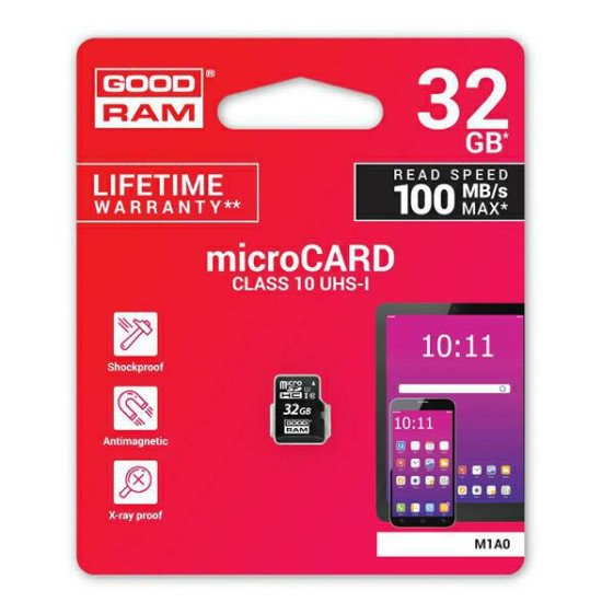 Карта памяти GOODRAM MICRO.SD 32GB C10 UHS NO ADAPTER
