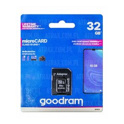Карта памяти GOODRAM MICRO.SD 32GB C10 UHS+AD 100MB/s