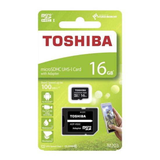 Карта памяти TOSHIBA MICRO. SDHC 16GB C10 UHS 100MB/s Карта памяти TOSHIBA MICRO. SDHC 16GB C10 UHS 100MB/s