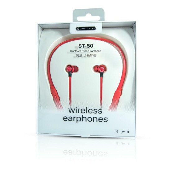 Наушники JELLICO BT EARPHONE SPORT ST-50 red