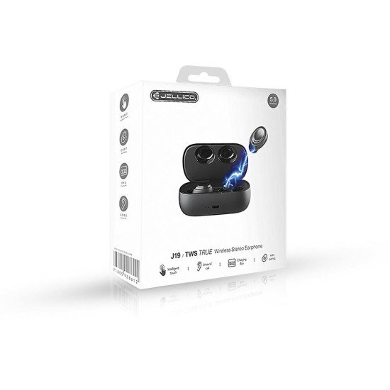 Наушники JELLICO BT STEREO J19 TWS 5.0 black