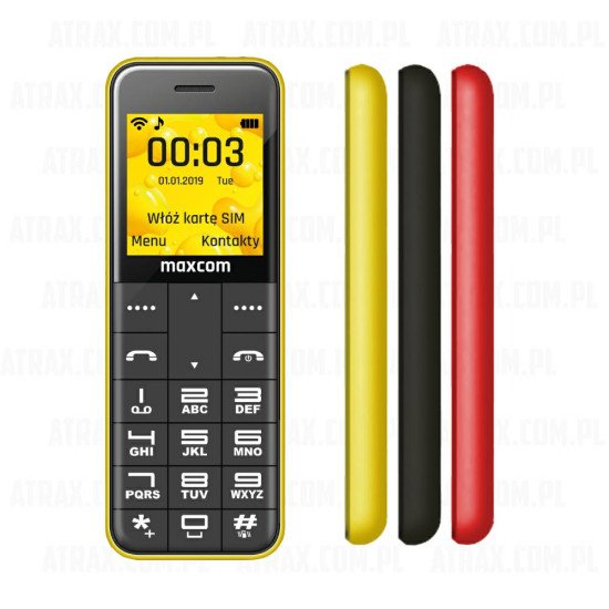 Телефон MAXCOM MM111 black, red, yellow