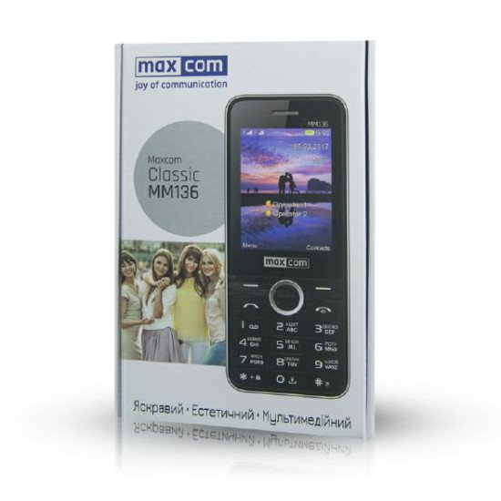 Телефон MAXCOM. MM136 blu/whi CYRYLICA