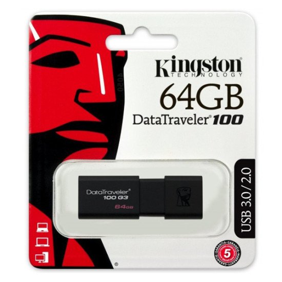 Флеш память KINGSTON PENDRIVE 100 G3 USB 3.0 64GB