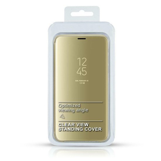 Чехол CLEAR VIEW COVER Samsung A40S/M30 gold Чехол CLEAR VIEW COVER Samsung A40S/M30 gold