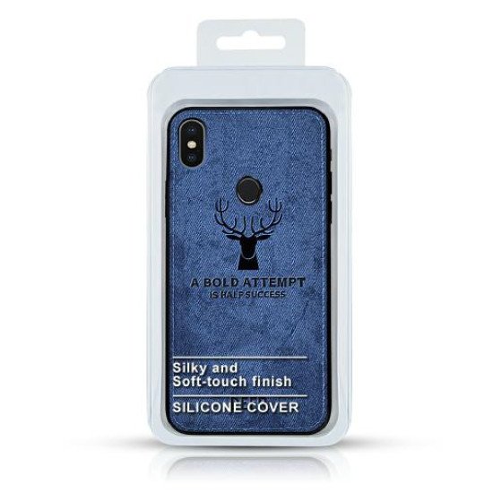 Чехол DEER CASE Samsung A6+ 2018 blue BOX