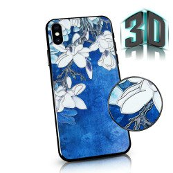Чехол FLOWERS 3D Samsung A20S blue