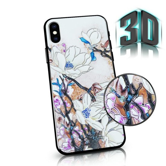 Чехол FLOWERS 3D XIAOMI REDMI 8A white
